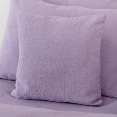 ROYAL liila-laventelin melangea puolipellavainen tyynynpäällinen läpällä