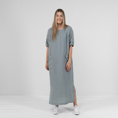 MAROCCO pellava siniharmaa mekko