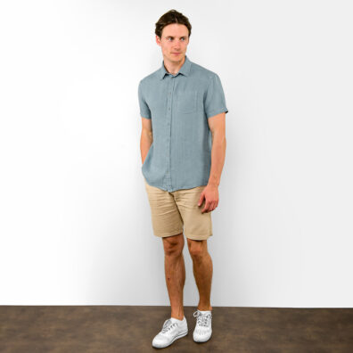 HARVY pellava paita akvamariininvihreä - tummemman vihertävänsininen, melanssi