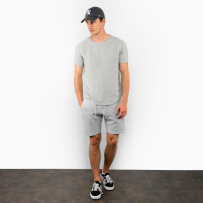 WINDO pellava T-paita vaalean harmaa, lyhyet hihat