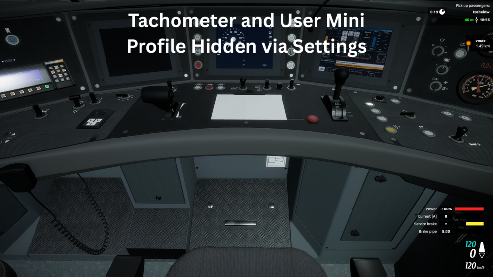 Tachometer and User Mini Profile Hidden via Settings.png