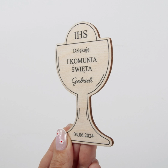 Magnesy ze zdjęciem drewniane