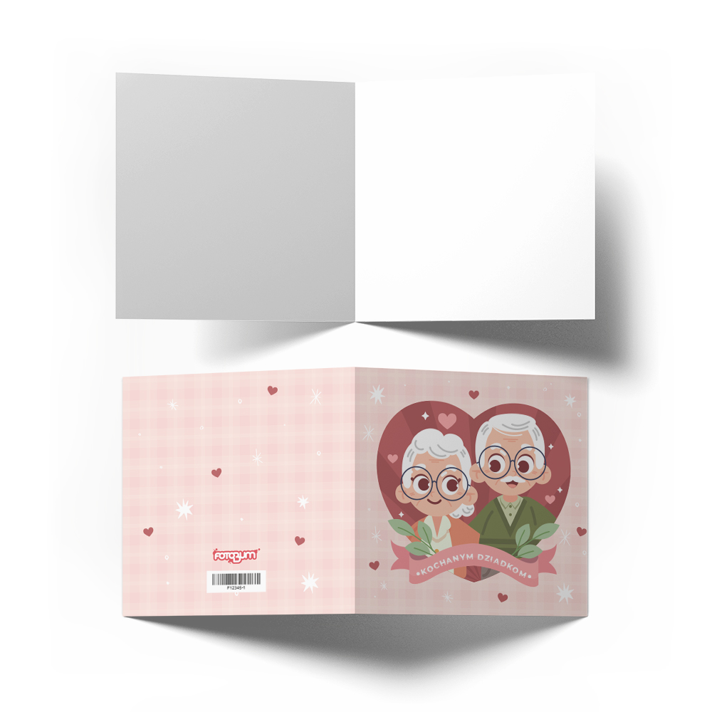 Kartka okolicznościowa na życzenia dla Babci i Dziadka