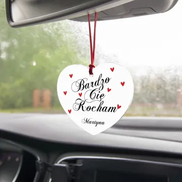 Zawieszka do auta dla chłopaka Bardzo Cię Kocham
