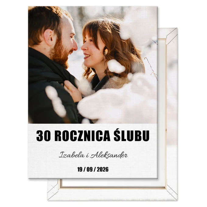 Obraz na płótnie z Twojego zdjęcia prezent na 30 rocznicę ślubu