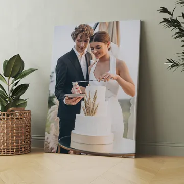 Obraz ze zdjęcia na płótnie ślubna pamiątka prezent na ślub 40x60 cm