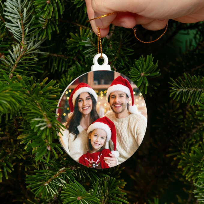Personalizowana bombka na choinkę z Twoim zdjęciem + opakowanie prezentowe