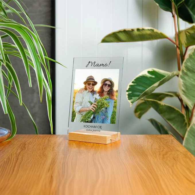 Statuetka dla mamy ze zdjęciem i dedykacją ramka ze zdjęciem na podziękowanie 15x21 cm