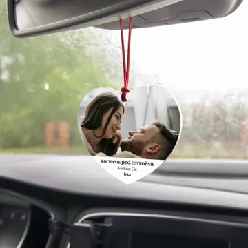 Zawieszka do auta dla chłopaka na Dzień Chłopaka ze zdjęciem i napisem na prezent