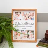 Personalizowany obraz dla Babci i Dziadka na płótnie 30x40 cm w drewnianej ramie