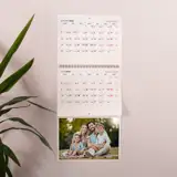 Fotokalendarz trójdzielny z Twoim zdjęciem XL długi planer ścienny z zawieszką 71 cm