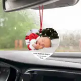 Zawieszka do auta z Twoim zdjęciem napisem prezent na święta mikołajki