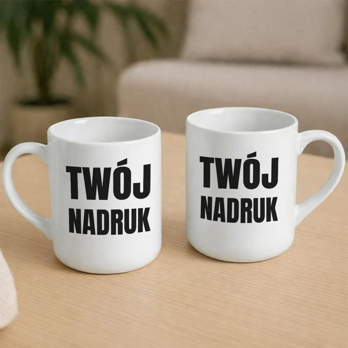 Biały kubek z Twoim nadrukiem zdjęciem grafiką