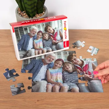 Fotopuzzle ze zdjeciem prezent na Dzień Babci i Dziadka 35 el. z pudełkiem