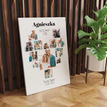 Druk na płótnie kolaż zdjęć fotoobraz dla pary zakochanych 40x30 cm