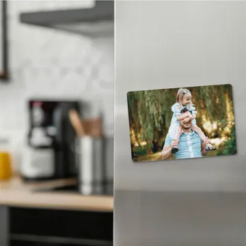 Prezent na Dzień Ojca magnes ze zdjęciem 15x10 cm wykończenie matowe