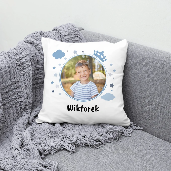 Poduszka personalizowana ze zdjęciem i imieniem prezent na Dzień Dziecka