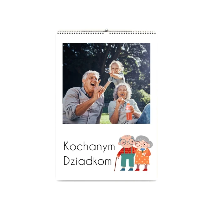Fotokalendarz A4 ścienny ze zdjęciami Kochanym Dziadkom