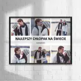 Kolaż zdjęć na prezent dla chłopaka plakat 50x70 cm personalizacja