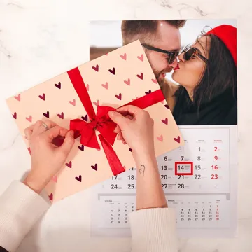 Fotokalendarz ścienny dla Pary prezent na Walentynki