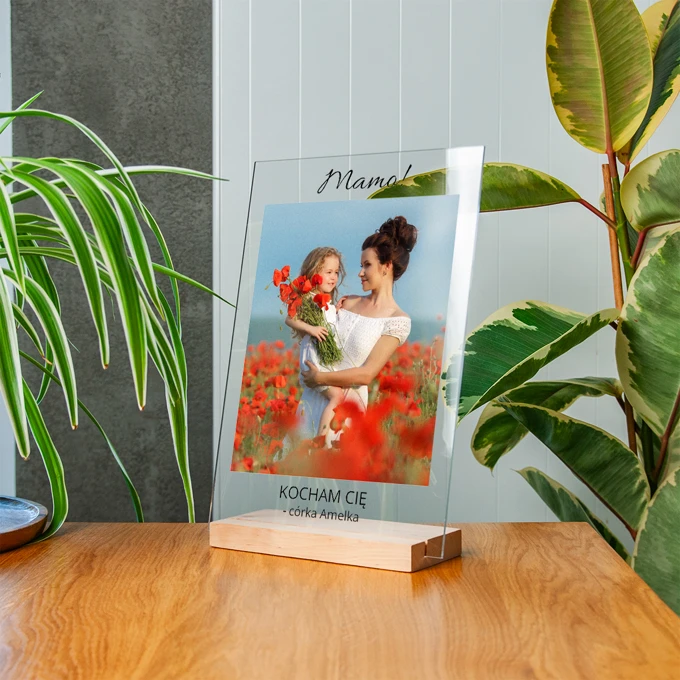 Statuetka dla mamy ze zdjęciem i dedykacją ramka ze zdjęciem na podziękowanie 21x30 cm