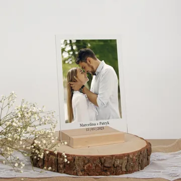 Zdjęcie na szkle dla zakochanych Nasz Wyjątkowy Dzień 15x21 cm