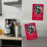 Świąteczny magnes z Twoim zdjęciem i tekstem 7x10 cm wykończenie matowe