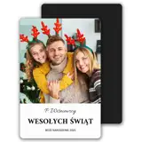 Magnes ze zdjęcia na prezent świąteczny pod choinkę 7x10 cm wykończenie matowe