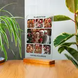 Personalizowany prezent świąteczny druk na szkle kolaż zdjęć ramka A4