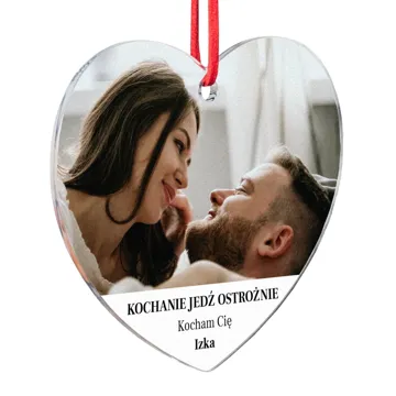 Zawieszka do auta dla chłopaka na Dzień Chłopaka ze zdjęciem i napisem na prezent