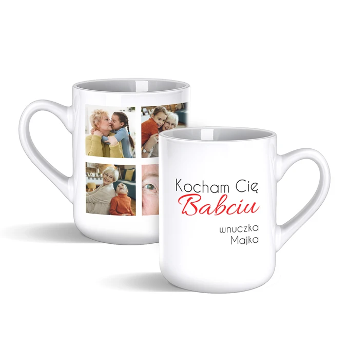Kubek personalizowany dla babci ze zdjęciem prezent dzień babci i dziadka
