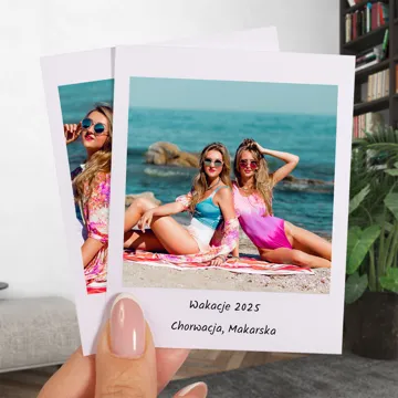 Odbitki zdjęć online fotografie polaroid z podpisem z wakacji 50 sztuk