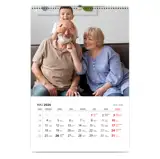 Fotokalendarz na prezent dla Dziadków 13-stronicowy duży format A3+ Twoje zdjęcia