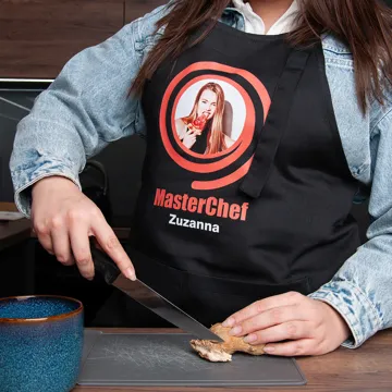 Fartuch kuchenny Masterchef z Twoim zdjęciem imieniem