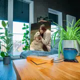 Prezent dla miłośników psów druk na szkle ze zdjęciem psa A4