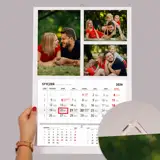Kalendarz jednodzielny ze zdjęciami Kolaż Zdjęć z zawieszką