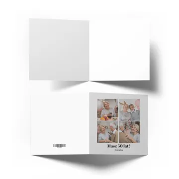 Kartka na 50 urodziny ze zdjęć na pięćdziesiątkę