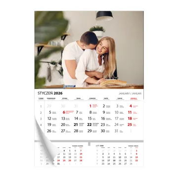 Foto Kalendarz magnes na lodówkę ze zdjęciem A4 wyrywany 3 miesięczne kalendarium