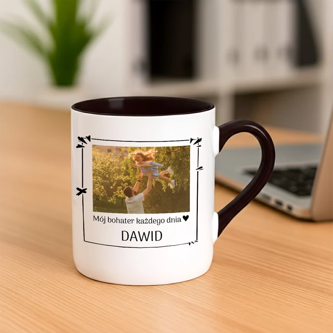 Kubek ze zdjęciem i imieniem dla Taty Super Tata personalizowany prezent
