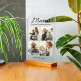 Zdjęcie na szkle dla Mamy statuetka z dedykacją A4