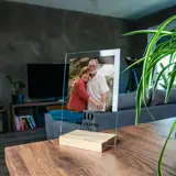 Statuetka ze zdjęciem prezent na rocznicę ślubu ramka ze zdjęciem na szkle akrylowym 15x21 cm