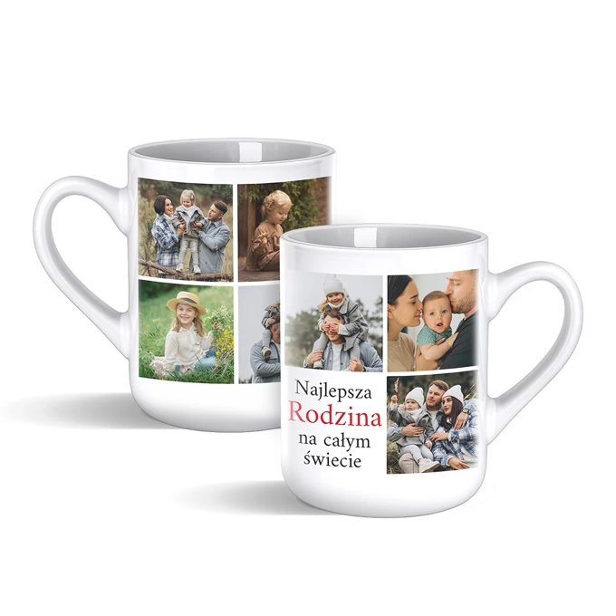 Kubek personalizowany ze zdjęciem i napisem kolaż 9 zdjęć