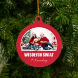 Bombka ze zdjęciem na choinkę Moje Pierwsze Święta imię dziecka