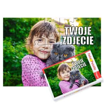 Prezent na Dzień Dziecka puzzle z Twojego zdjęcia fotopuzzle w pudełku 35 el.