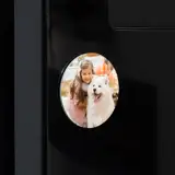 Magnes akrylowy ze zdjęciem na lodówkę okrągły full foto