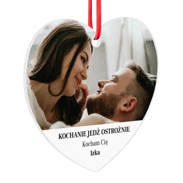 Zawieszka do auta dla chłopaka na Dzień Chłopaka ze zdjęciem i napisem na prezent