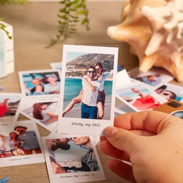 Fotografie polaroid mini z podpisem dla zakochanych prezent na Walentynki odbitki 40 sztuk