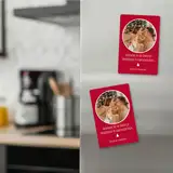 Świąteczny magnes z Twoim zdjęciem i tekstem 7x10 cm wykończenie matowe