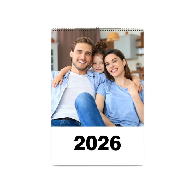 Personalizowany kalendarz ze zdjęciami na 2026 rok ścienny 13 stron na prezent A4