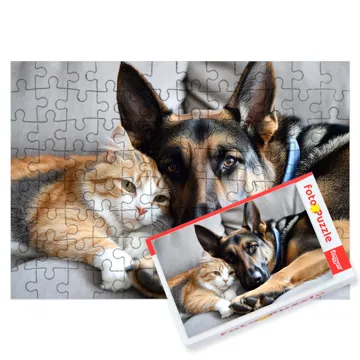 Foto puzzle ze zdjęcia Twojego zwierzaka pudełkiem 96 elementów
